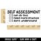 Self Assessment Teacher Student School Self-Inking Rubber Stamp Ink Stamper